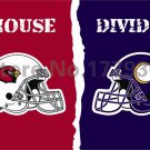Arizona Cardinals Cleveland Browns helmets House Divided Flag3ft x 5ft