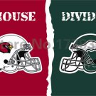 Arizona Cardinals Philadelphia Eagles helmets House Divided Flag 3ft x 5ft