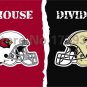 Arizona Cardinals New Orleans Saints helmets House Divided Flag3ft x 5ft