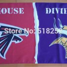 Atlanta Falcons Minnesota Vikings House Divided Flag 3x5 FT 150X90CM