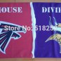 Atlanta Falcons Minnesota Vikings House Divided Flag 3x5 FT 150X90CM