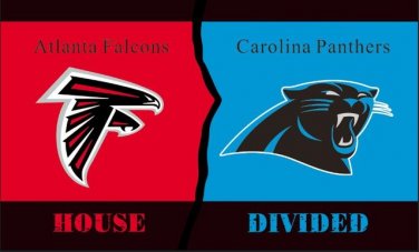 Atlanta Falcons vs Carolina Panthers House Divided Rivalry flag 3ftx5ft Banner