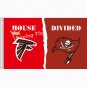 Atlanta Falcons vs Tampa Bay Buccaneers House Divided Flag free shipping