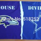 Baltimore Ravens Dallas Cowboys House Divided Flag 3x5 FT 150X90CM