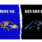 3x5 ft Baltimore Ravens VS Carolina Panthers house divided flag 150x90cm