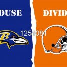 Baltimore Ravens Cleveland Browns House Divided Flag 3ft x 5ft Polyester