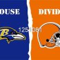Baltimore Ravens Cleveland Browns House Divided Flag 3ft x 5ft Polyester