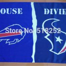 Buffalo Bills Houston Texans House Divided Flag 3x5 FT 150X90CM