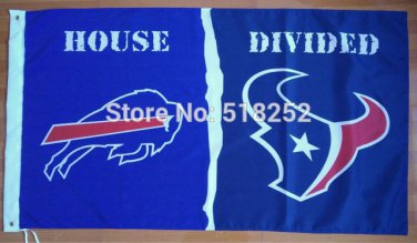 Buffalo Bills Houston Texans House Divided Flag 3x5 FT 150X90CM