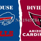 Arizona Cardinals Buffalo Bills House Divided Flag 3x5ft 150X90cm