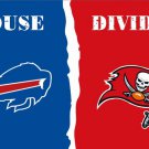 Buffalo Bills vs Tampa Buccaners house divided flag 3ftx5ft Banner 100D