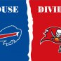 Buffalo Bills vs Tampa Buccaners house divided flag 3ftx5ft Banner 100D