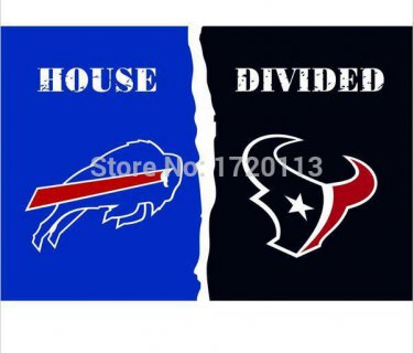 3x5 ft Buffalo Bills VS Houston Texans house divided flag 150x90cm