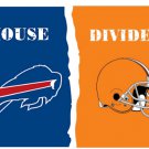 Buffalo Bills vs Cleveland Browns House Divided Rivalry Flag 3 x 5 ft