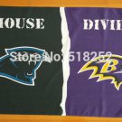 Carolina Panthers Baltimore Ravens House Divided Flag 3x5 FT 150X90CM