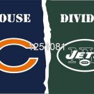 Chicago Bears New York Jets House Divided Flag 3ft x 5ft Polyester