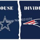 Dallas Cowboys VS New England Patriots HOUSE DIVIDED 3'X'5 CUSTOM FLAG