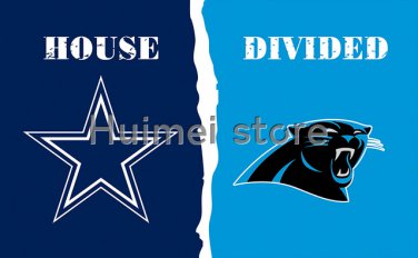 3x5ft Dallas Cowboys vs Carolina Panthers flag house divided flag 150x90cm