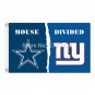 Dallas Cowboys Vs New York Giants Flag And Banner World Series 2016 House Divided 3ft X 5ft