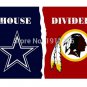 3x5 ft Dallas Cowboys VS Washington Redskins house divided flag 150x90cm 2 metal grommets