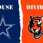 Dallas Cowboys vs Cincinnati Bengals House Divided flags 3ftx5ft Banner 100D Polyester