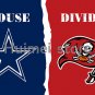 Dallas Cowboys VS Tampa Bay Buccaneers House Divided Team Outdoor Indoor Flag 3X5