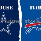 3x5ft Dallas Cowboys vs Buffalo Bills flag house divided flag
