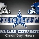Dallas Cowboys Home Denver Broncos Divided Flag Helmet 3*5FT