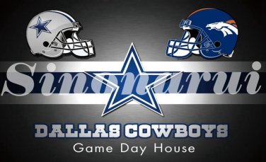 Dallas Cowboys Home Denver Broncos Divided Flag Helmet 3*5FT
