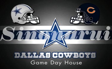 Dallas Cowboys Home Chicago Bears Divided Flag 3ft X 5ft Premium Team Helmet Custom Flags