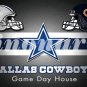 Dallas Cowboys Home Chicago Bears Divided Flag 3ft X 5ft Premium Team Helmet Custom Flags