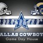 Dallas Cowboys Home Los Angeles Rams Divided Flag Helmet 3x5FT Custom Flags