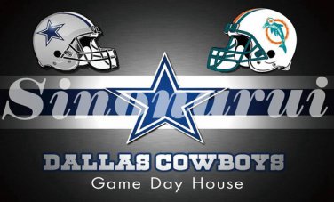 Home Dallas Cowboys Divided Miami Dolphins Helmet 3x5FT Custom Flags