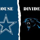 Dallas Cowboys vs Carolina Panthers House Divided Rivalry Flag 90x150cm metal grommets