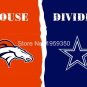 Denver Broncos vs Houston Dallas Cowboys Divided Rivalry Flag 90x150cm