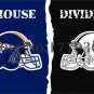 Denver Broncos Oakland Raiders helmets House Divided Flag 3ft x 5ft
