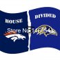Denver Broncos Baltimore Ravens House Divided Flag 3ft x 5ft Polyester