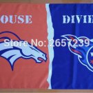 DENVER BRONCOS Tennessee Titans House Divided Flag 3x5FT