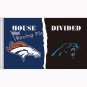 Denver Broncos vs Carolina Panthers House Divided Rivalry Flag 3x5 ft