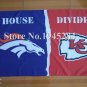 Denver Broncos Kansas City Chiefs House Divided Flag 150X90cm 3x5ft