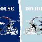 Denver Broncos vs Cowboys House Divided Rivalry Flag 90x150cm metal grommets