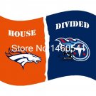 Denver Broncos Tennessee Titans House Divided Flag 3ft x 5ft Polyester
