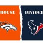 3x5 ft Denver Broncos vs Houston Texans house divided flag