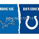 Detroit Lions VS Indianapolis Colts house divided flag 150x90cm 2 metal grommets