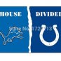 Detroit Lions VS Indianapolis Colts house divided flag 150x90cm 2 metal grommets