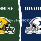 Green Bay Packers vs Dallas Cowboys House Divided Rivalry Flag 90x150cm