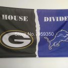 Green Bay Packers vs Detroit Lions House Divided Rivalry Flag 90x150cm