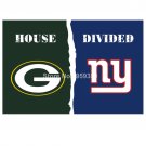 Green Bay Packers vs New York Giants House Divided Rivalry Flag 90x150cm