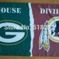 Green bay packers Washington Redskins House Divided Flag 3x5 FT 150X90CM