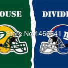 Green Bay Packers New York Giants Helmet House Divided Flag 3ft x 5ft Polyester
